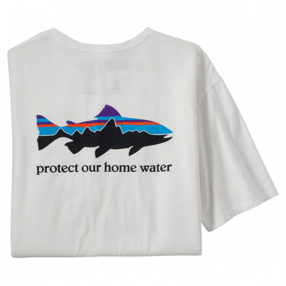 Patagonia M\'s Home Water Trout Organic T-Shirt White in der Gruppe Kleidung & Schuhe / Kleidung / T-shirts bei Sportfiskeprylar.se (37547-WHIr)