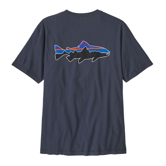 Patagonia M\'s Fitz Roy Trout T-Shirt Smolder Blue in der Gruppe Kleidung & Schuhe / Kleidung / T-shirts bei Sportfiskeprylar.se (37846-SMDB-Lr)