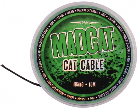 MADCAT - CAT CABLE 10m 1,50mm 160 kg in der Gruppe Haken & Zubehör / Vorfächer & Vorfachmaterial / Vorfachmaterial / Vorfachmaterial Braid bei Sportfiskeprylar.se (3795160)