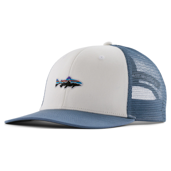 Patagonia Stand Up Trout Trucker Hat, White in der Gruppe Kleidung & Schuhe / Kappen & Kopfbedeckungen / Caps / Trucker-Kappen bei Sportfiskeprylar.se (37998-WHI-ALL)