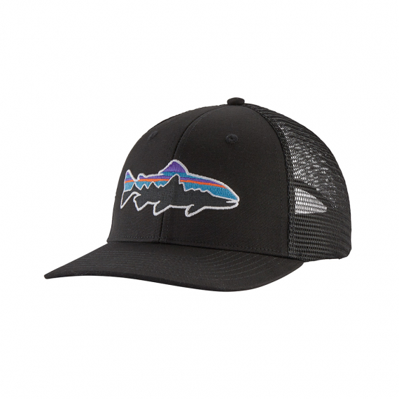 Patagonia Fitz Roy Trout Trucker Hat Black in der Gruppe Kleidung & Schuhe / Kappen & Kopfbedeckungen / Caps / Trucker-Kappen bei Sportfiskeprylar.se (38288-BLK-ALL)