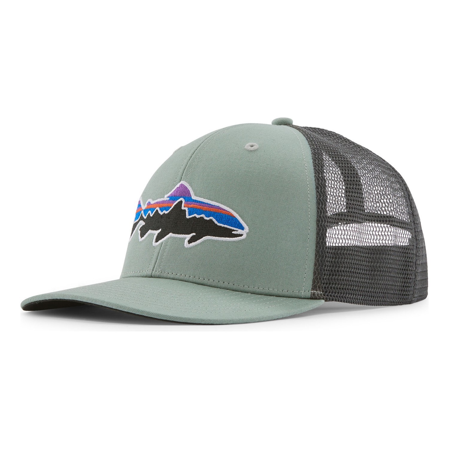 Patagonia Fitz Roy Trout Trucker Hat CVGR in der Gruppe Kleidung & Schuhe / Kappen & Kopfbedeckungen / Caps / Trucker-Kappen bei Sportfiskeprylar.se (38288-CVGR-ALL)