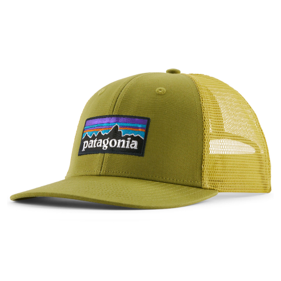 Patagonia P-6 Logo Trucker Hat Graze Green in der Gruppe Kleidung & Schuhe / Kappen & Kopfbedeckungen / Caps / Trucker-Kappen bei Sportfiskeprylar.se (38289-GRZG-ALL)