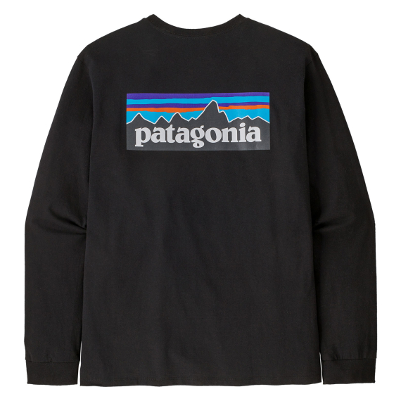 Patagonia M\'s L/S P-6 Logo Responsibili-Tee Black in der Gruppe Kleidung & Schuhe / Kleidung / Pullover / Langärmlige T-Shirts bei Sportfiskeprylar.se (38518-BLK-Sr)