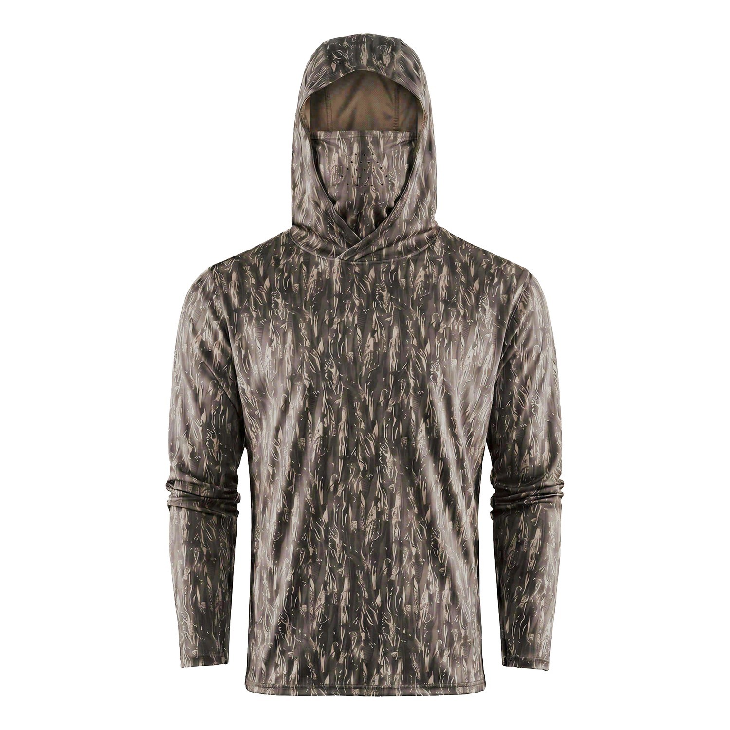 Grundéns Tough Sun Masked Hoodie Marsch Camo in der Gruppe Kleidung & Schuhe / UV-Bekleidung bei Sportfiskeprylar.se (40125-934-0013r)