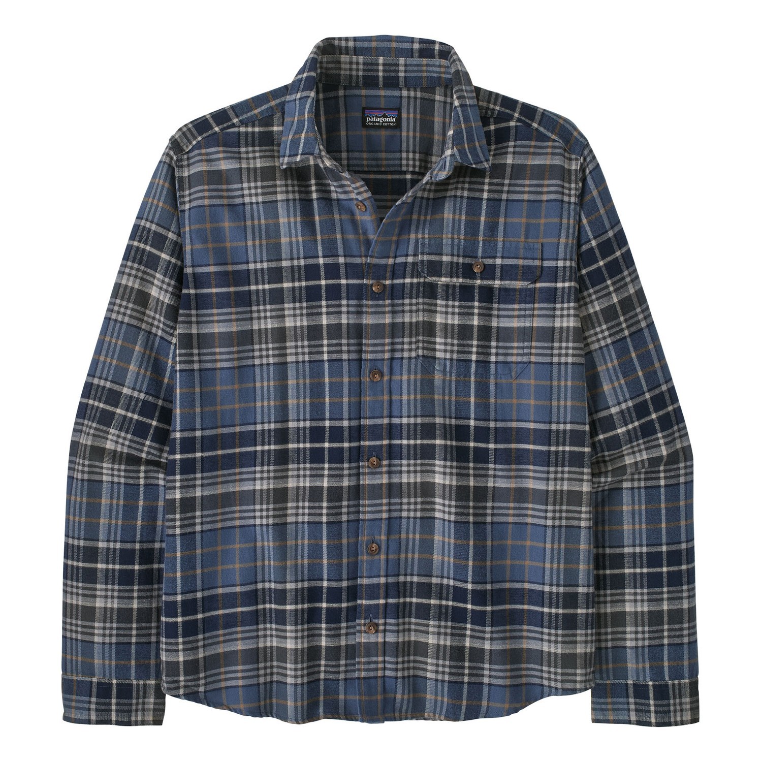 Patagonia M\'s L/S LW Fjord Flannel Shirt DPNV in der Gruppe Kleidung & Schuhe / Kleidung / Hemden bei Sportfiskeprylar.se (42410-DPNV-XXLr)