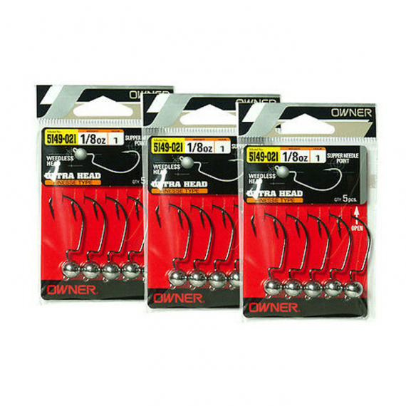 Owner Ultra Head Finesse Style Offset (5-Pack) in der Gruppe Haken & Zubehör / Jigköpfe / Offset Jigköpfe bei Sportfiskeprylar.se (44-5149-021r)