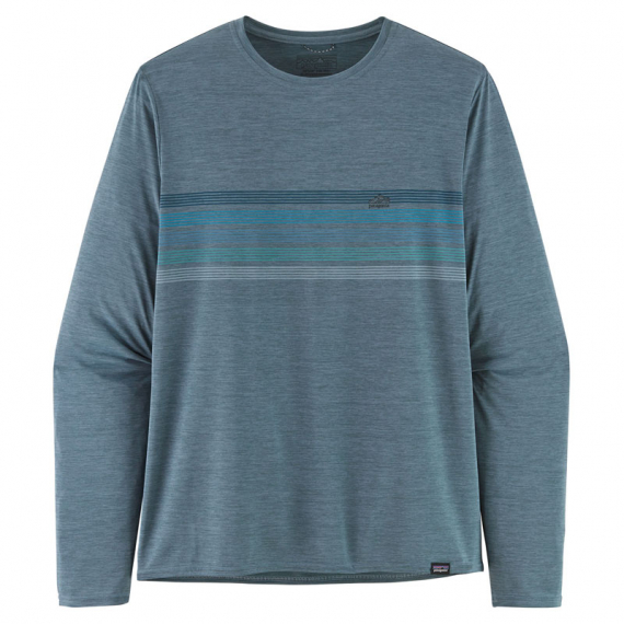 Patagonia M\'s L/S Cap Cool Daily Graphic Shirt Line Logo Ridge Stripe: Light Plume Grey X-Dye in der Gruppe Kleidung & Schuhe / Kleidung / Pullover / Langärmlige T-Shirts bei Sportfiskeprylar.se (45190-LIPX-Sr)