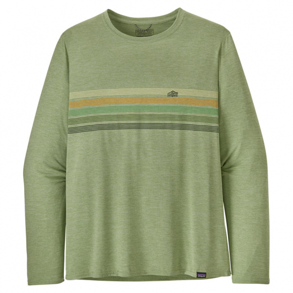 Patagonia M\'s L/S Cap Cool Daily Graphic Shirt Line Logo Ridge Stripe: Salvia Green X-Dye in der Gruppe Kleidung & Schuhe / Kleidung / Pullover / Langärmlige T-Shirts bei Sportfiskeprylar.se (45190-LSGXr)
