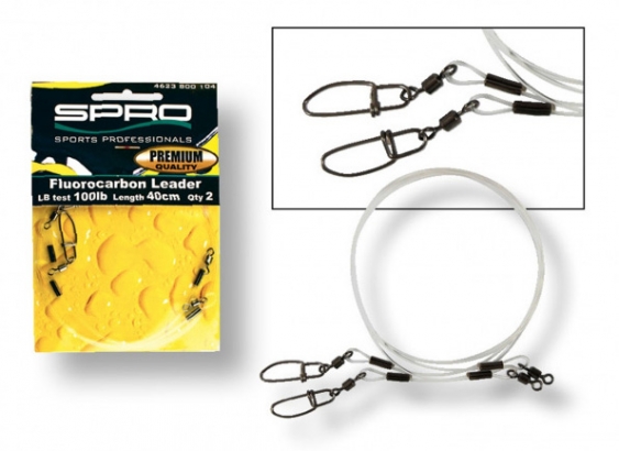 Spro Fluorocarbon Vorfachar 2-pack in der Gruppe Haken & Zubehör / Vorfächer & Vorfachmaterial bei Sportfiskeprylar.se (4623800104r)