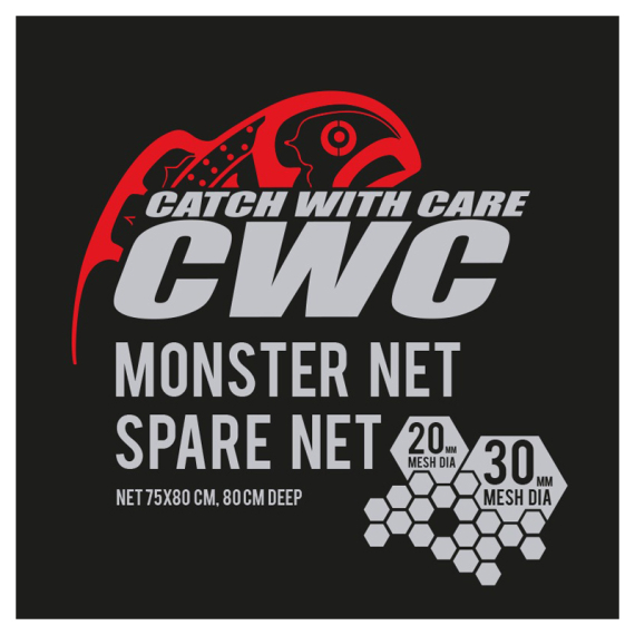 CWC Monster 80cm, D20/D30 Spare Net in der Gruppe Werkzeuge & Zubehör / Kescher / Keschernetze bei Sportfiskeprylar.se (49-FNETCWC2S)