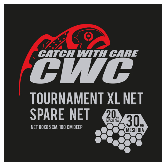 CWC Tournament XL 100cm, D20/D30 Spare Net in der Gruppe Werkzeuge & Zubehör / Kescher / Keschernetze bei Sportfiskeprylar.se (49-FNETCWC4S)