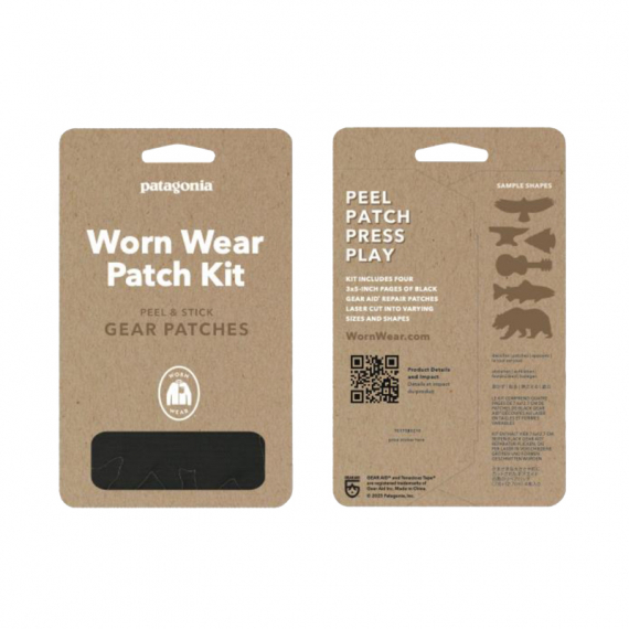 Patagonia Worn Wear Patch Kit Black in der Gruppe Kleidung & Schuhe / Imprägnier- und Reparatur bei Sportfiskeprylar.se (49575-BLK-ALL)
