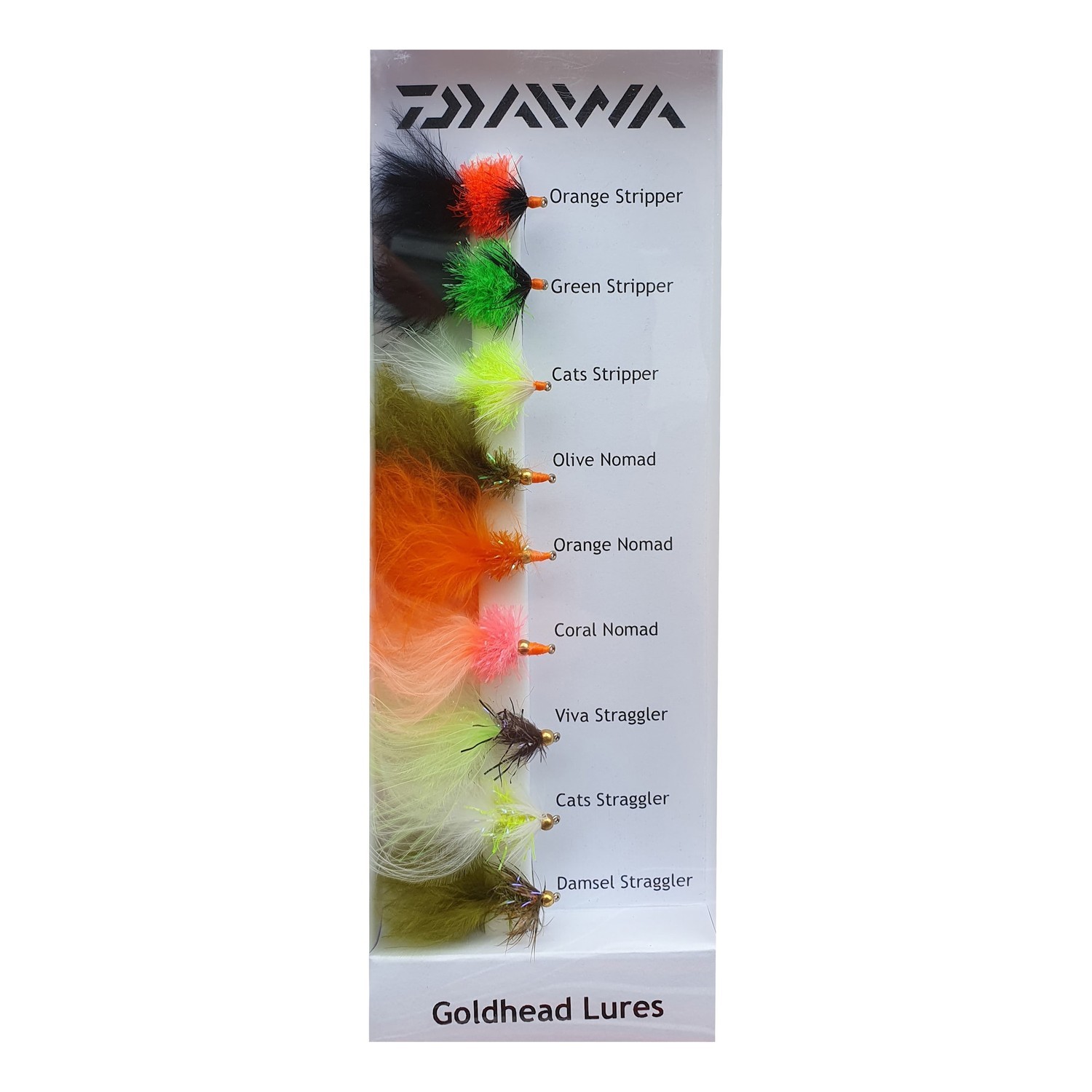 Daiwa Goldhead Flies 9-pack in der Gruppe Köder / Fliegen bei Sportfiskeprylar.se (5000000221DO)