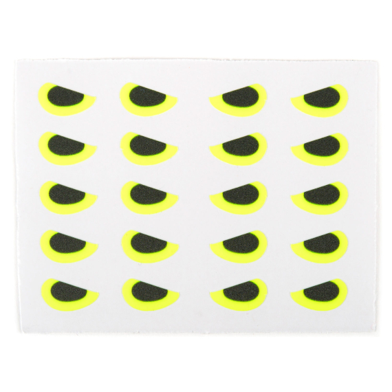 Angry Predator Eyes 8mm - Fluo Yellow in der Gruppe Haken & Zubehör / Fliegenbinden / Fliegenbindematerial / Augen bei Sportfiskeprylar.se (500001)