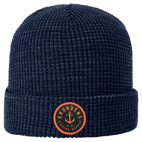 Grundéns Anchor Waffle Beanie Navy in der Gruppe Kleidung & Schuhe / Kappen & Kopfbedeckungen / Mützen bei Sportfiskeprylar.se (50244-410-0001)