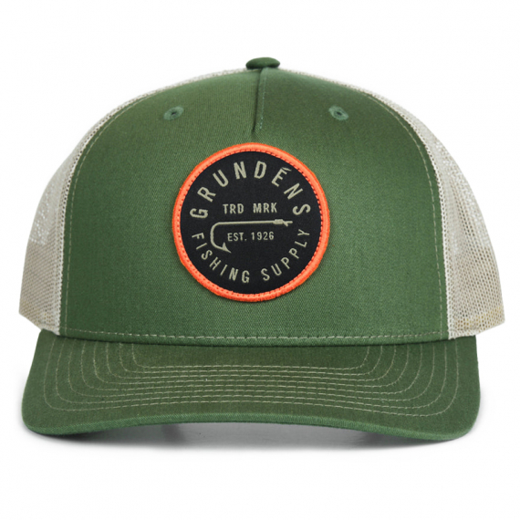 Grundéns Hook Trucker FP Army Olive/Tan in der Gruppe Kleidung & Schuhe / Kappen & Kopfbedeckungen / Caps / Trucker-Kappen bei Sportfiskeprylar.se (50260-305-0001)