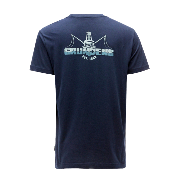 Grundéns Logo Boat SS T-Shirt Dark Navy in der Gruppe Kleidung & Schuhe / Kleidung / T-shirts bei Sportfiskeprylar.se (50378-425-0014r)