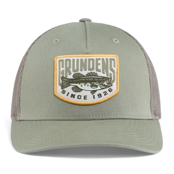 Grundéns Bass Patch Trucker Cap Loden in der Gruppe Kleidung & Schuhe / Kappen & Kopfbedeckungen / Caps / Trucker-Kappen bei Sportfiskeprylar.se (50397-353-0001)