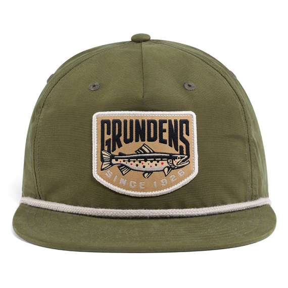 Grundéns Trout Patch Rope Trucker Loden in der Gruppe Kleidung & Schuhe / Kappen & Kopfbedeckungen / Caps / Trucker-Kappen bei Sportfiskeprylar.se (50450-353-0001)