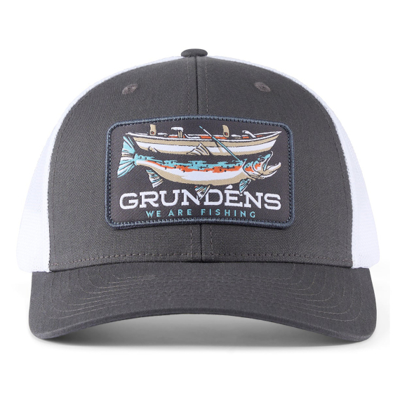 Grundéns Drift Boat Trucker Charcoal/White in der Gruppe Kleidung & Schuhe / Kappen & Kopfbedeckungen / Caps / Trucker-Kappen bei Sportfiskeprylar.se (50463-123-0001)