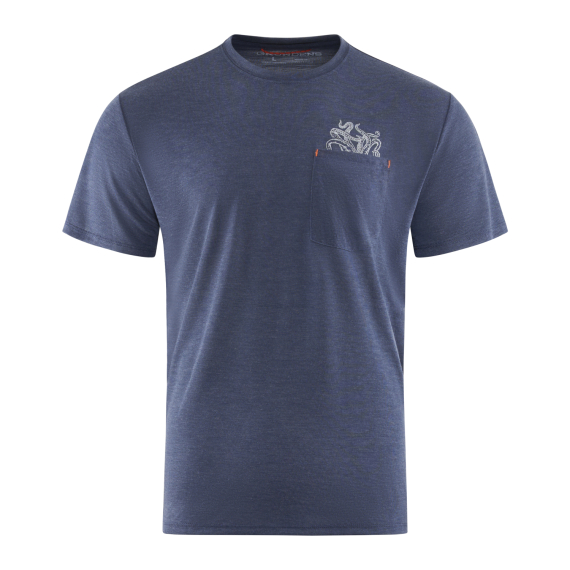 Grundéns Species Pocket Tee Dark Navy Heather in der Gruppe Kleidung & Schuhe / Kleidung / T-shirts bei Sportfiskeprylar.se (50478-469-0014r)