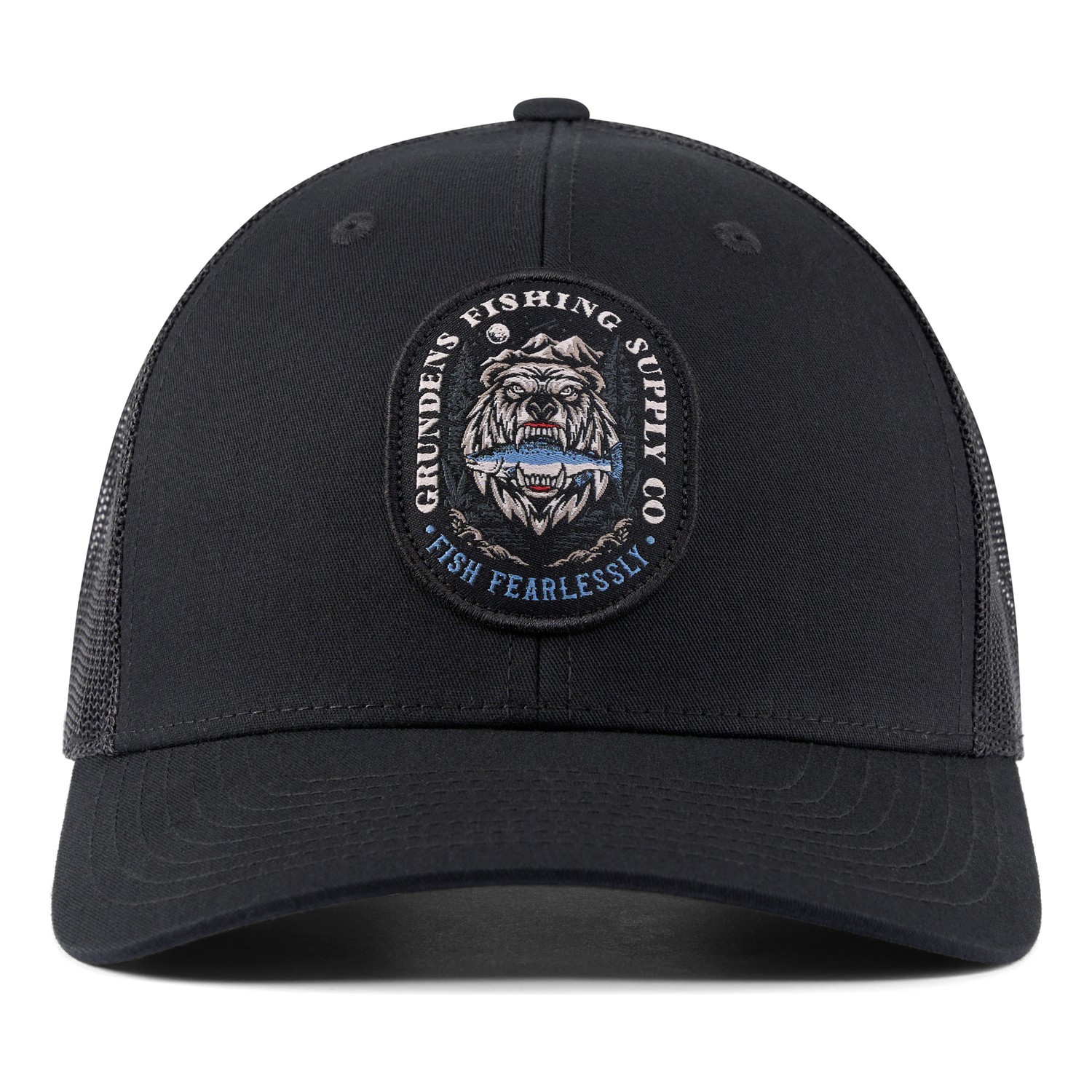 Grundéns Bear Essentials Trucker Black in der Gruppe Kleidung & Schuhe / Kappen & Kopfbedeckungen / Caps / Trucker-Kappen bei Sportfiskeprylar.se (50510-001-0001)