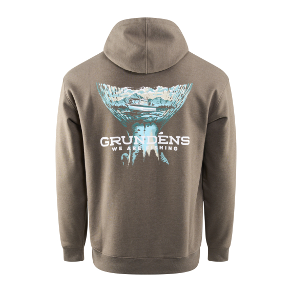 Grundéns Salmon Tailscape Hoodie Otter Heather in der Gruppe Kleidung & Schuhe / Kleidung / Pullover / Hoodies bei Sportfiskeprylar.se (50530-242-0014r)