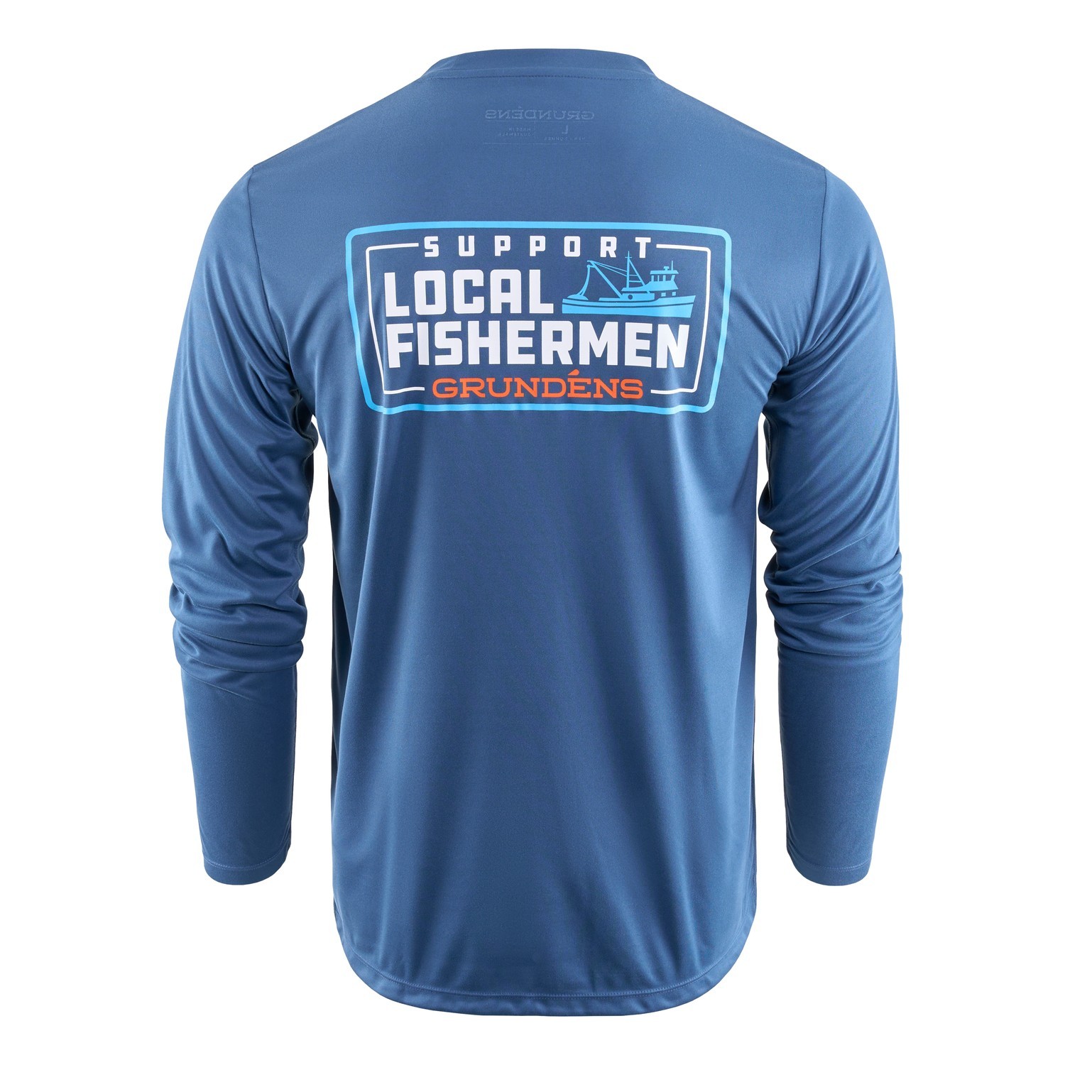 Grundéns Support Local LS Tech Tee Blue Abyss in der Gruppe Kleidung & Schuhe / Kleidung / Pullover / Langärmlige T-Shirts bei Sportfiskeprylar.se (50546-477-0013r)