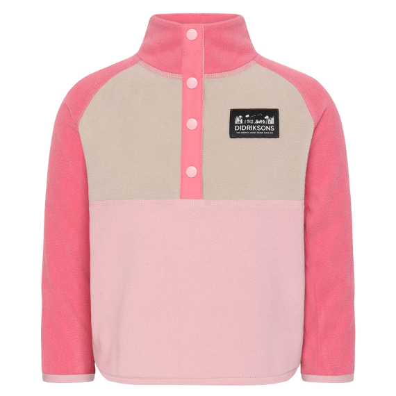 Didriksons Monte Kids Half Button Dusty Azalea in der Gruppe Kleidung & Schuhe / Kleidung / Pullover / Fleece-Pullover bei Sportfiskeprylar.se (505590K15090r)