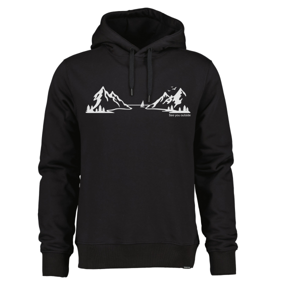 Didriksons Ven USX Hoodie Landscape Black in der Gruppe Kleidung & Schuhe / Kleidung / Pullover / Hoodies bei Sportfiskeprylar.se (505983060004r)
