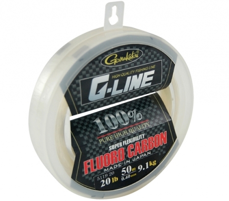Gamakatsu G-Line Fluorocarbon 25m, 7,7kg / 0,35mm in der Gruppe Haken & Zubehör / Vorfächer & Vorfachmaterial / Vorfachmaterial / Vorfachmaterial Fluorocarbon bei Sportfiskeprylar.se (5063035)