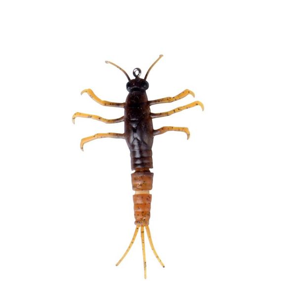 Savage Gear 3D TPE Mayfly Nymph 5cm 2.5g 1-pack 01-Brown in der Gruppe Köder / Gummiköder / Krebse & Creaturebaits / Creaturebaits bei Sportfiskeprylar.se (50671)