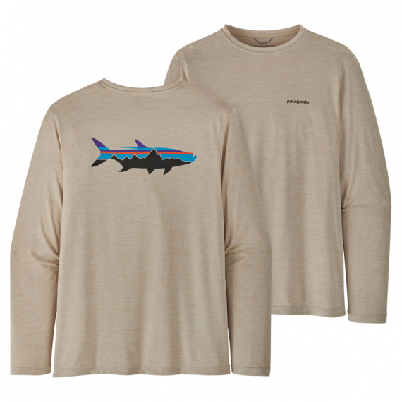 Patagonia M\'s L/S Cap Cool Daily Fish Graphic Shirt Fitz Roy Tarpon: Pumice X-Dye in der Gruppe Kleidung & Schuhe / Kleidung / Pullover / Langärmlige T-Shirts bei Sportfiskeprylar.se (52147-FZPXr)