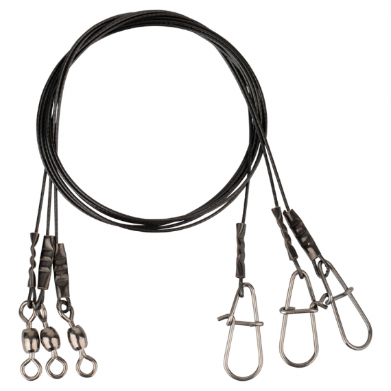 Savage Gear Black7 Trace 20cm 0.35mm 7kg Swivel/Needle Snap 3pcs in der Gruppe Haken & Zubehör / Vorfächer & Vorfachmaterial bei Sportfiskeprylar.se (54862)