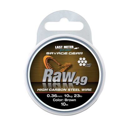 Savage Gear Raw49 Uncoated Brown 10m in der Gruppe Haken & Zubehör / Vorfächer & Vorfachmaterial / Vorfachmaterial / Wire bei Sportfiskeprylar.se (54894r)