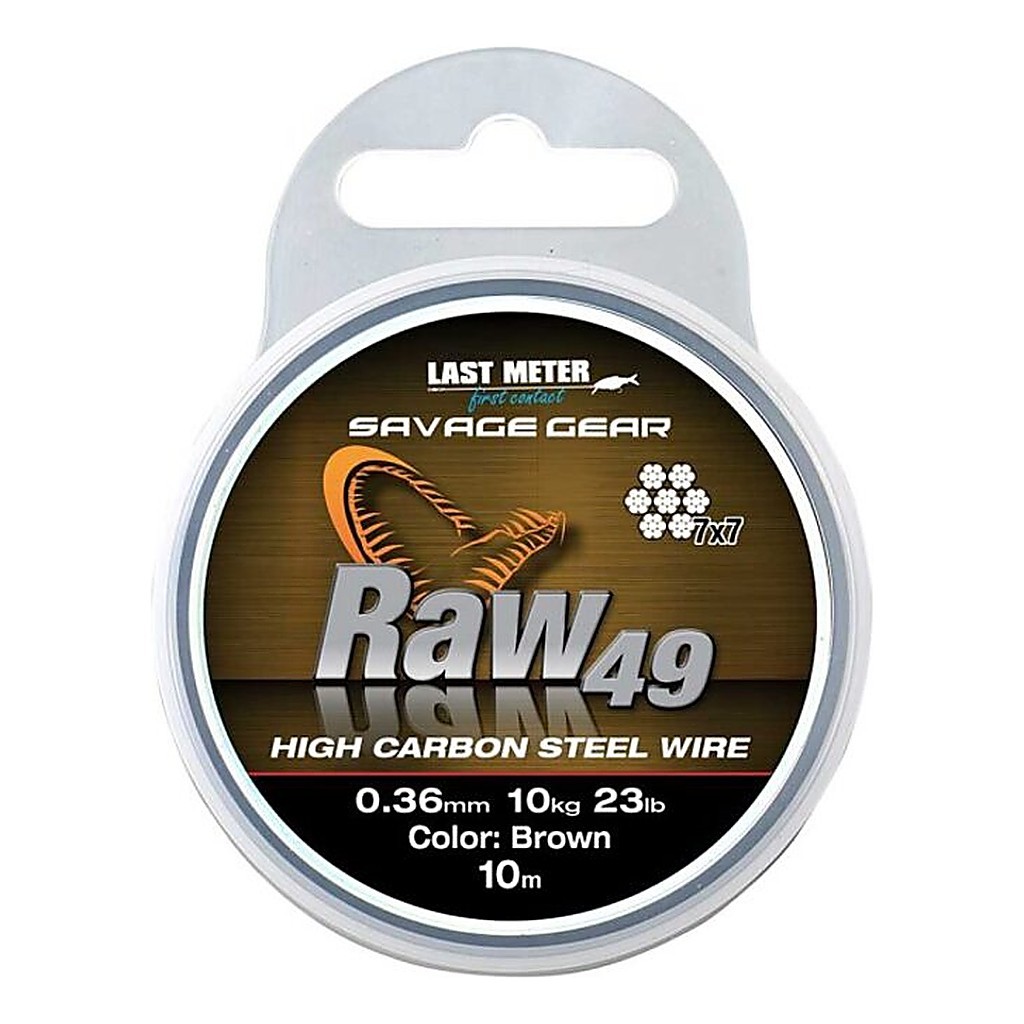 Savage Gear Raw49 Uncoated Brown 10m in der Gruppe Haken & Zubehör / Vorfächer & Vorfachmaterial / Vorfachmaterial / Wire bei Sportfiskeprylar.se (54894r)