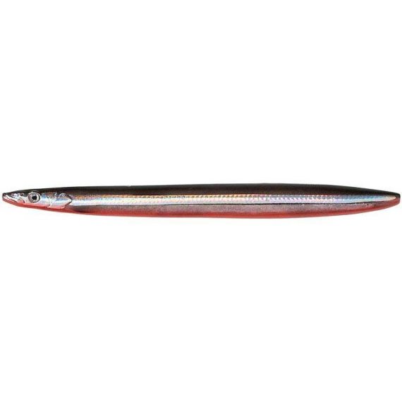 Savage Gear Line Thru Sandeel 125mm 19g Black & Red UV in der Gruppe Köder / Meerforellenköder & Küstenwobbler / Küstenwobbler bei Sportfiskeprylar.se (58337)