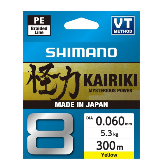 Shimano Kairiki 8 150m Yellow in der Gruppe Schnüre / Geflochtene Schnüre bei Sportfiskeprylar.se (59WPLA58R38r)