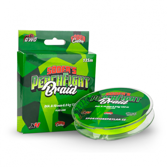 Söder PerchFight Braid X4 135m, Fluo Lime in der Gruppe Schnüre / Geflochtene Schnüre bei Sportfiskeprylar.se (60-SPE010-01357r)