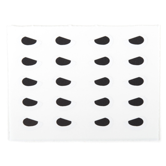 Angry Predator Eyes White 6mm in der Gruppe Haken & Zubehör / Fliegenbinden / Fliegenbindematerial / Augen bei Sportfiskeprylar.se (600005)