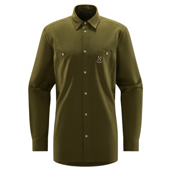 Haglöfs Curious Hemp Shirt Men Olive Green in der Gruppe Kleidung & Schuhe / Kleidung / Pullover / Langärmlige T-Shirts bei Sportfiskeprylar.se (6062144VY020r)