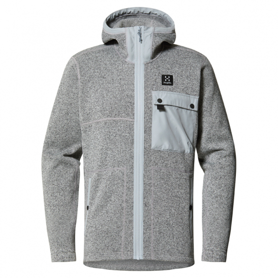 Haglöfs Hede Mid Hood Men Concrete in der Gruppe Kleidung & Schuhe / Kleidung / Jacken / Fleece-Jacken bei Sportfiskeprylar.se (6064442A5020r)