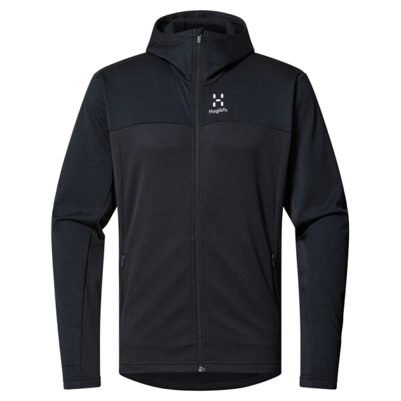 Haglöfs Lark Mid Hood Men True Black in der Gruppe Kleidung & Schuhe bei Sportfiskeprylar.se (6065662C5020r)