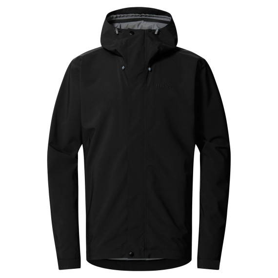 Haglöfs Breeze Proof Jacket Men True Black in der Gruppe Kleidung & Schuhe / Kleidung / Jacken / Regenmäntel bei Sportfiskeprylar.se (6076802C5015r)
