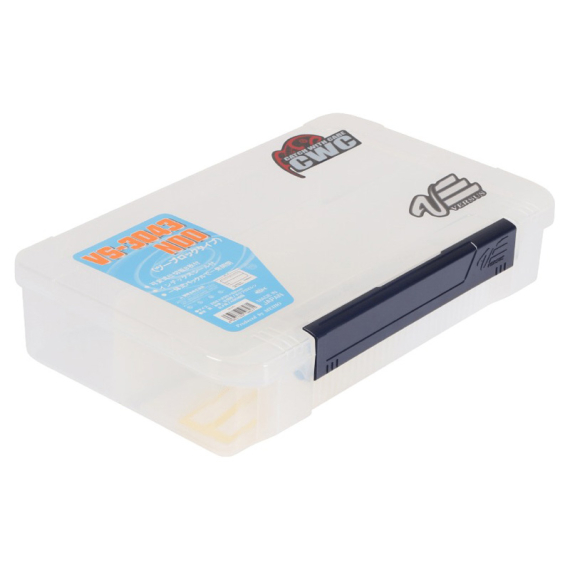 Meiho Köderbox, Verstellbare Fächer, 356x230x82mm - Clear in der Gruppe Verwahrung / Boxen & Dosen / Köderboxen bei Sportfiskeprylar.se (61-VS-3043NDD)