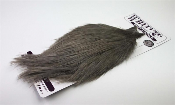 Whiting Spey Hackle Cape Bronze - Medium Dun in der Gruppe Haken & Zubehör / Fliegenbinden / Fliegenbindematerial / Feder & Bälge / Hackle bei Sportfiskeprylar.se (61301222)