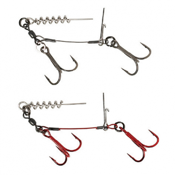 Savage Gear Carbon49 Corkscrew Stinger (2 x treble) 2-pack in der Gruppe Haken & Zubehör / Stinger & Stinger Zubehör / Stingers bei Sportfiskeprylar.se (61764r)