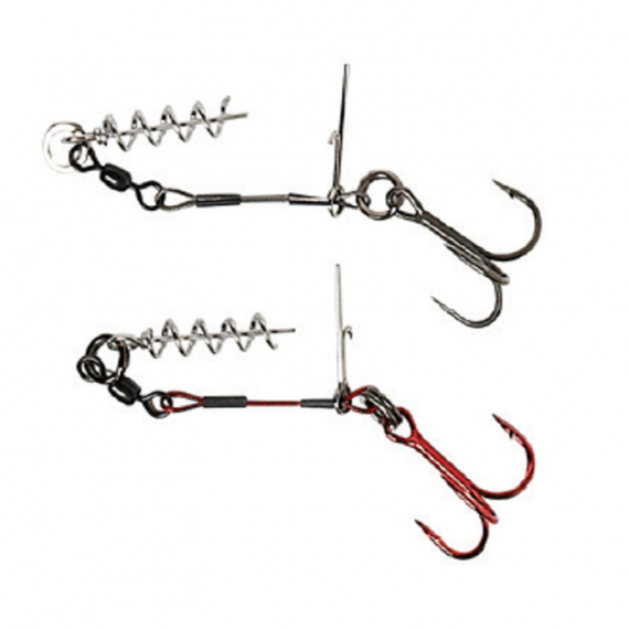 Savage Gear Carbon49 Corkscrew Stinger (1 x treble) 2-pack in der Gruppe Haken & Zubehör / Stinger & Stinger Zubehör / Stingers bei Sportfiskeprylar.se (61768r)