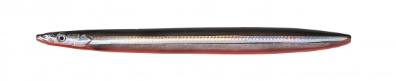 Savage Gear Line Thru Sandeel 85mm 11g 10-Black & Red UV in der Gruppe Köder / Meerforellenköder & Küstenwobbler / Küstenwobbler bei Sportfiskeprylar.se (62183)